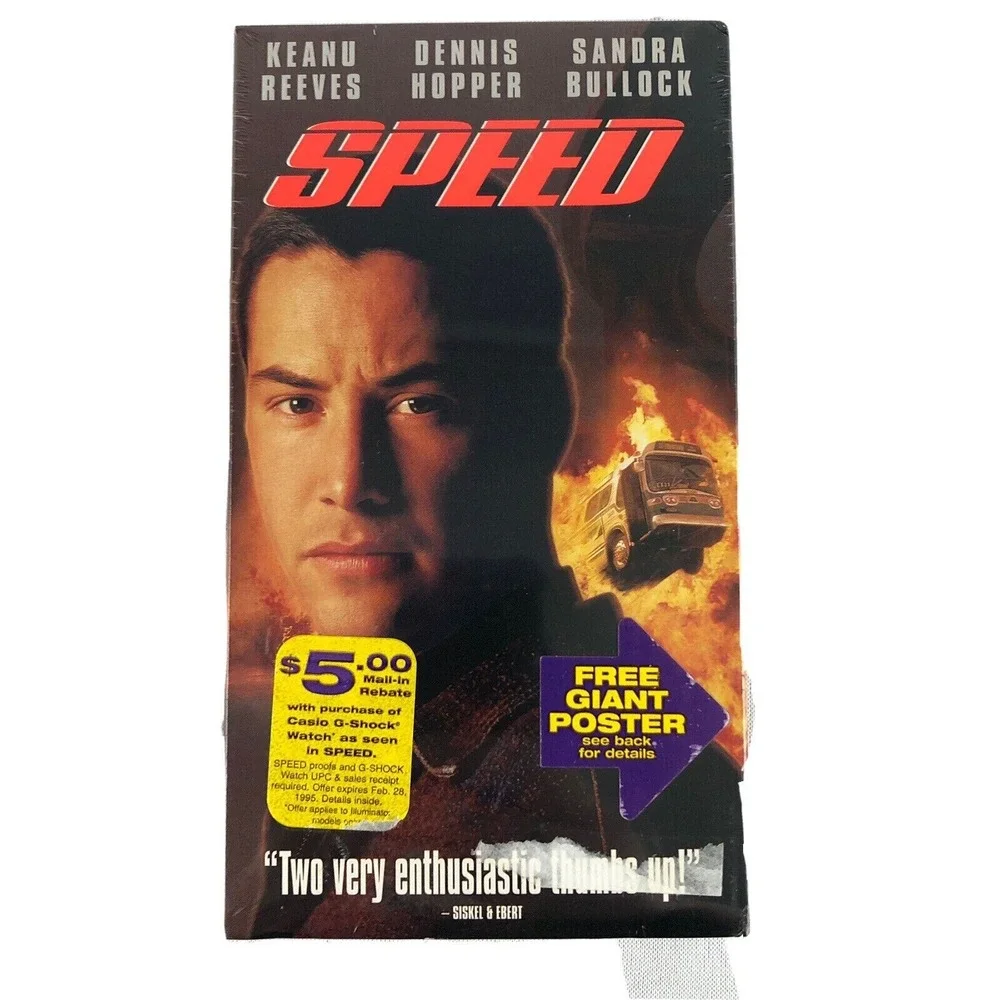 Speed VHS 1994‎ Keanu Reeves Sandra Bullock Unopened Brand New Sealed Movie